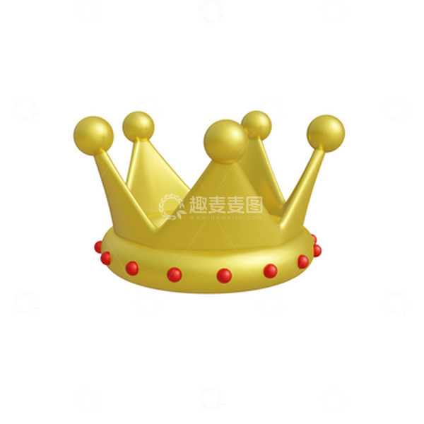源文件下载【趣麦麦图】金色卡通3d皇冠皇冠妇女节女神节