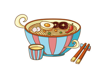 面条美食早餐晚餐筷子溏心蛋拉面