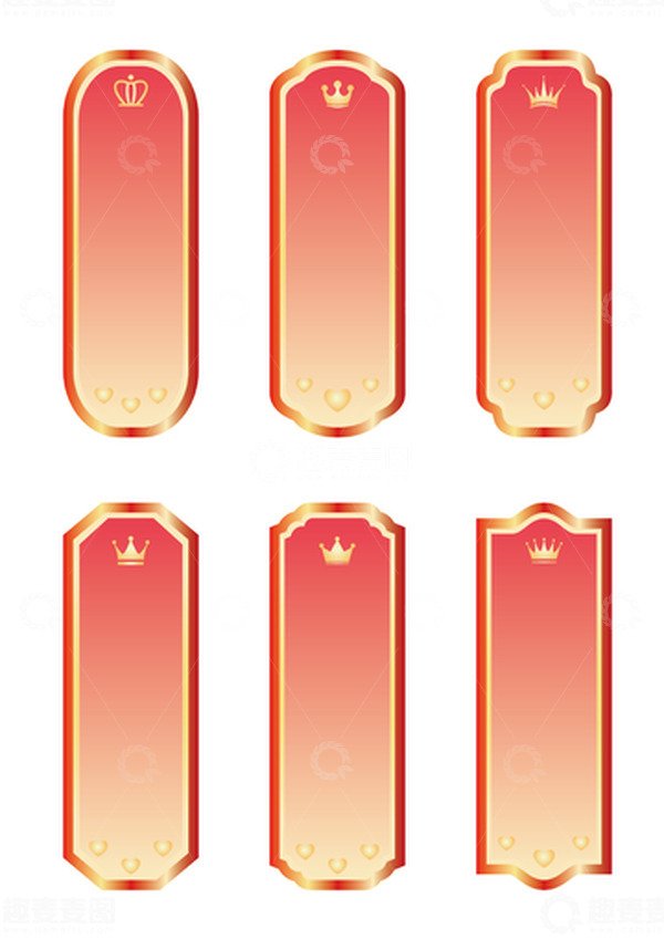 源文件下载【趣麦麦图】女王节金色皇冠标题框边框