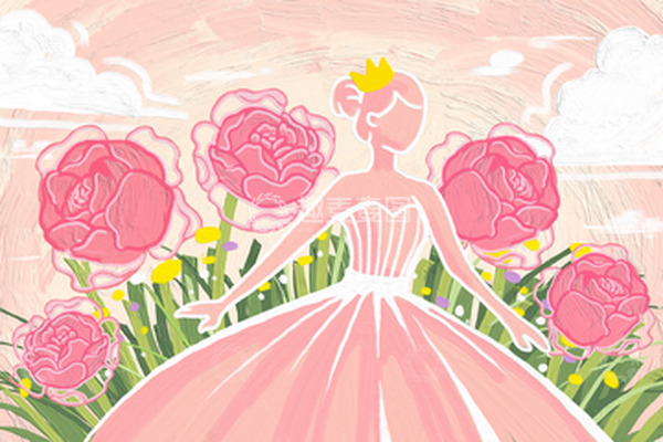 源文件下载【趣麦麦图】妇女节小清新油画风笔触插画简约背景