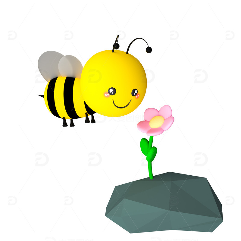 春天小蜜蜂采花蜜