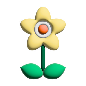 AI膨胀风春季花朵雏菊