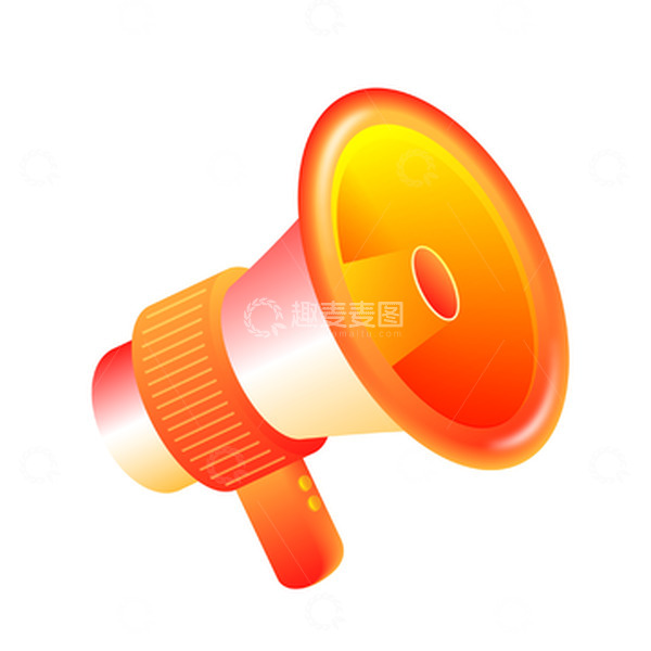 源文件下载【趣麦麦图】妇女节红色喇叭矢量元素
