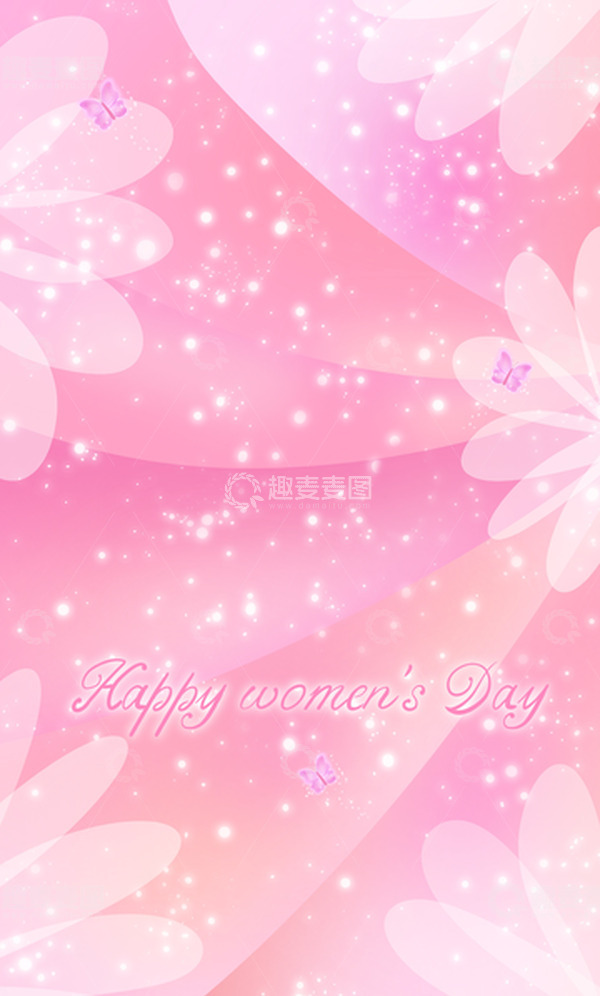 源文件下载【趣麦麦图】粉色女神节妇女节渐变背景