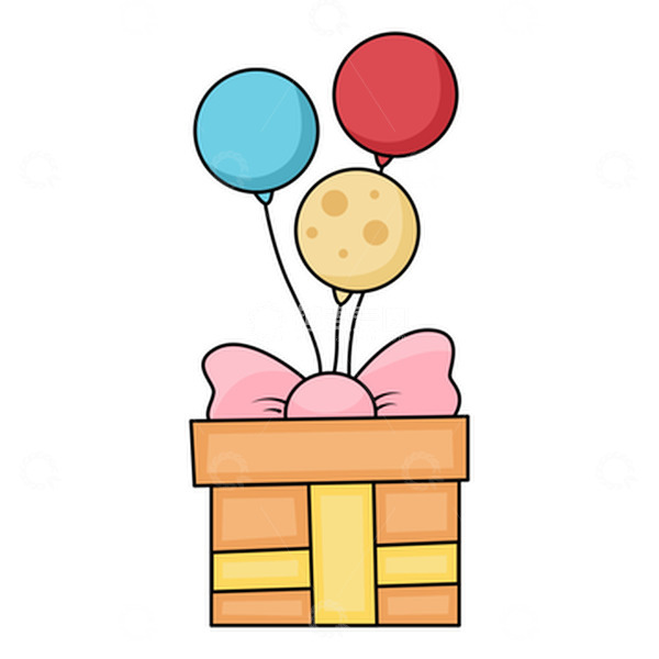 源文件下载【趣麦麦图】橙色卡通气球礼物妇女节素材图