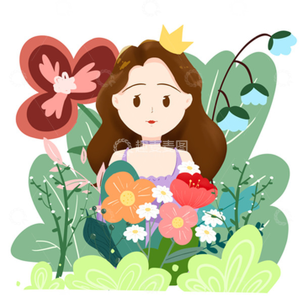 源文件下载【趣麦麦图】小清新38妇女节女神