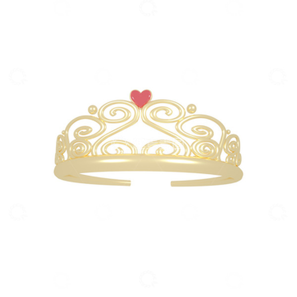 源文件下载【趣麦麦图】金色金属3D立体女王节王冠