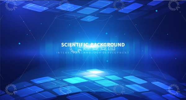 源文件下载【趣麦麦图】蓝色渐变科技光效宣传装饰海报背景