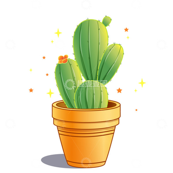 源文件下载【趣麦麦图】植物花草仙人掌小清新可爱卡通仙人掌