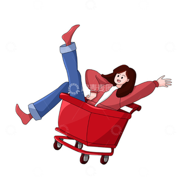 源文件下载【趣麦麦图】-38妇女节女王女神购物场景人物元素