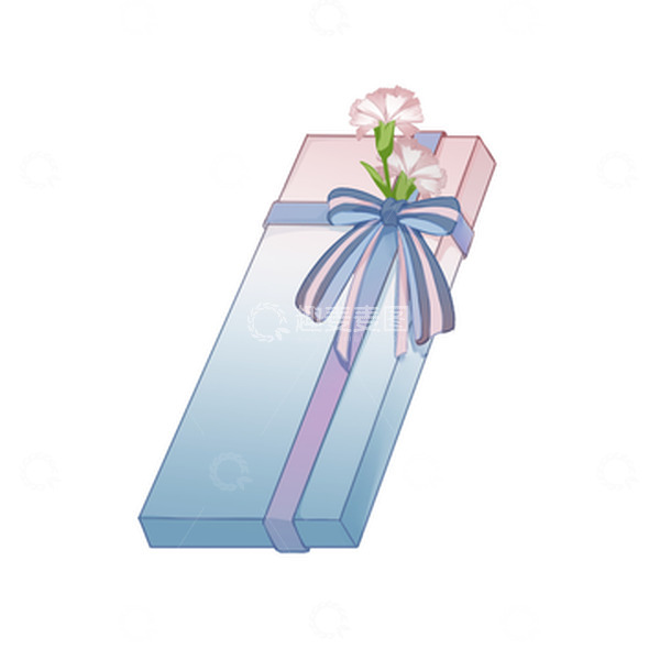 源文件下载【趣麦麦图】蓝粉色卡通妇女节礼盒png素材
