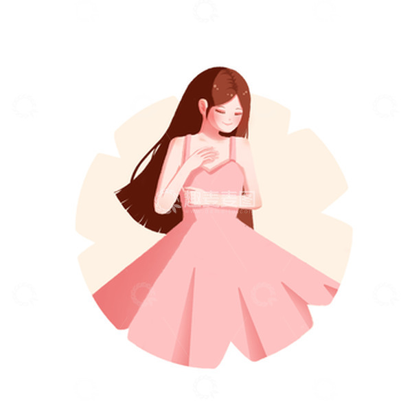 源文件下载【趣麦麦图】优雅仪态女性人物元素