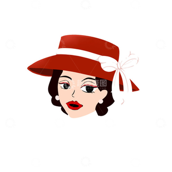 源文件下载【趣麦麦图】复古女神剪影元素