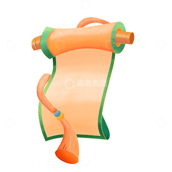 源文件下载【趣麦麦图】国潮古风高清卷轴水彩画