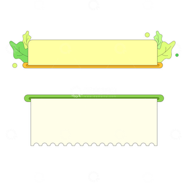 源文件下载【趣麦麦图】绿色小清新扁平简约矢量边框元素