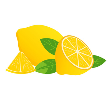 黄色柠檬卡通手绘图
