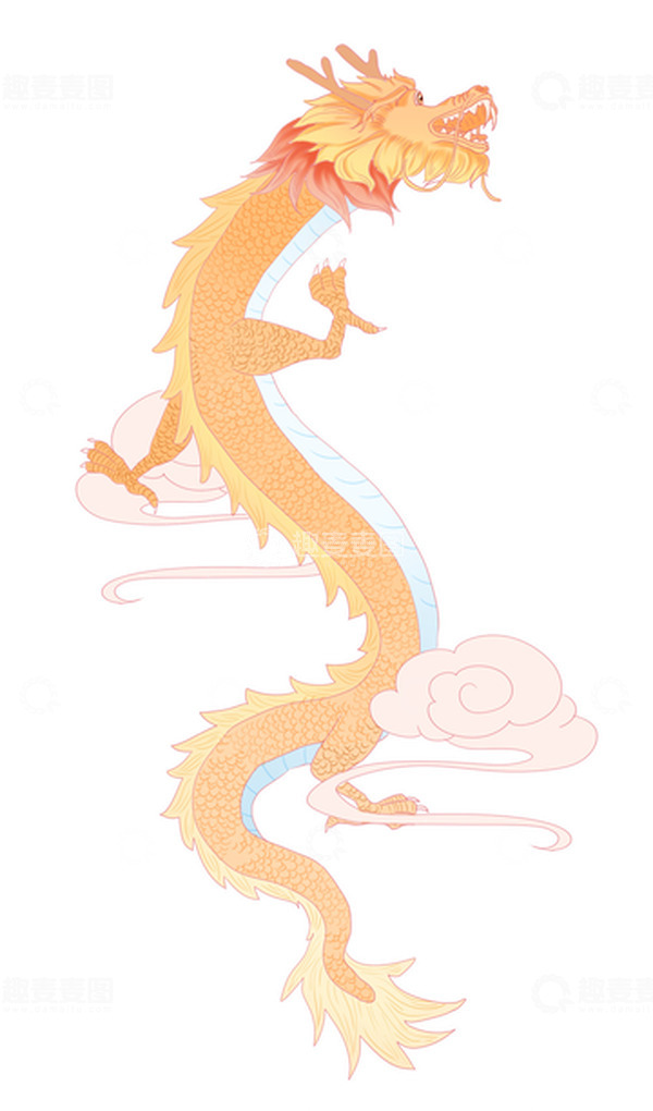 源文件下载【趣麦麦图】-龙抬头手绘龙国潮龙龙头二月二神兽龙
