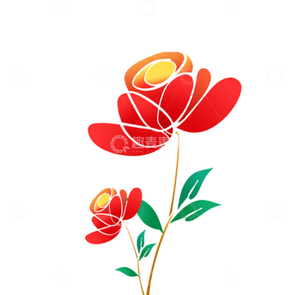 源文件下载【趣麦麦图】卡通花朵装饰元素