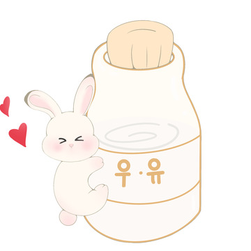 可爱牛奶兔兔