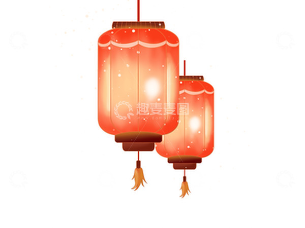 源文件下载【趣麦麦图】喜庆节日方长型灯笼组合