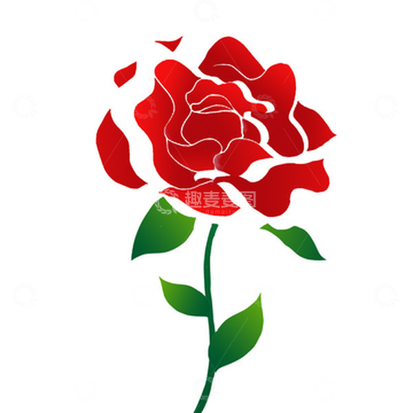 源文件下载【趣麦麦图】妇女节玫瑰花装饰元素