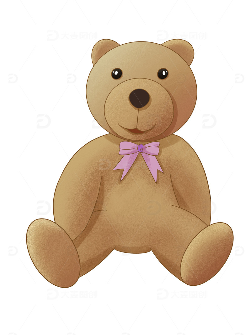 源文件下载【趣麦麦图】-可爱玩偶小熊