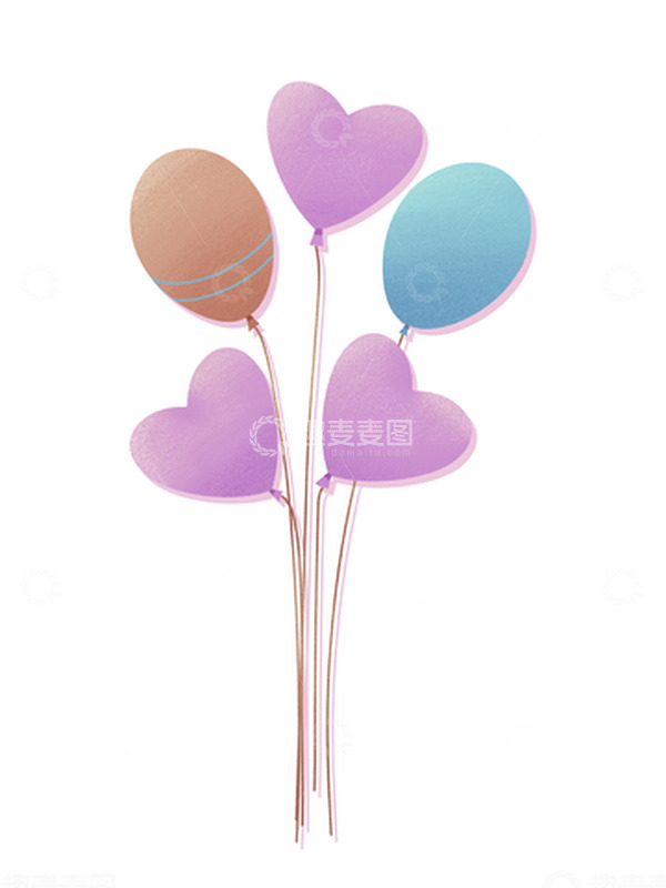 源文件下载【趣麦麦图】-浪漫氛围气球组合