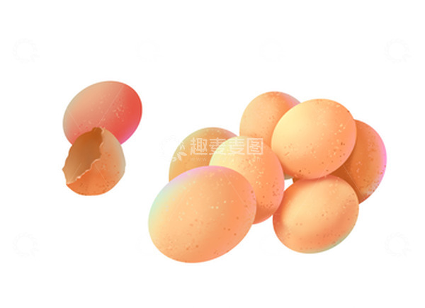 源文件下载【趣麦麦图】扁平风插画鸡蛋组合食品包装元素