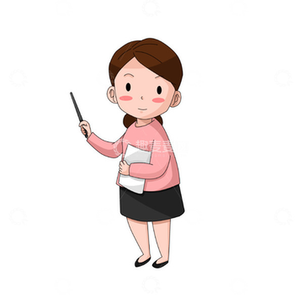源文件下载【趣麦麦图】开学季女老师上课人物元素