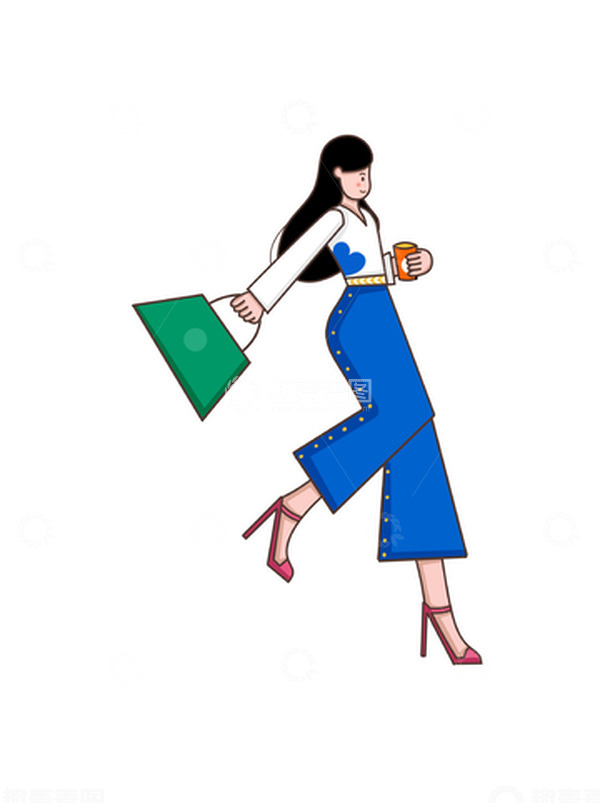 源文件下载【趣麦麦图】扁平人物形象插画手绘知识女性白领