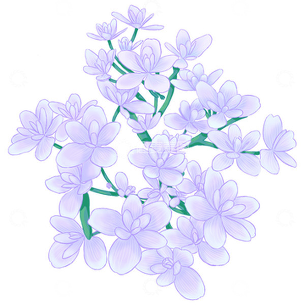 源文件下载【趣麦麦图】花朵绣球樱花春天立春迎春手绘元素图