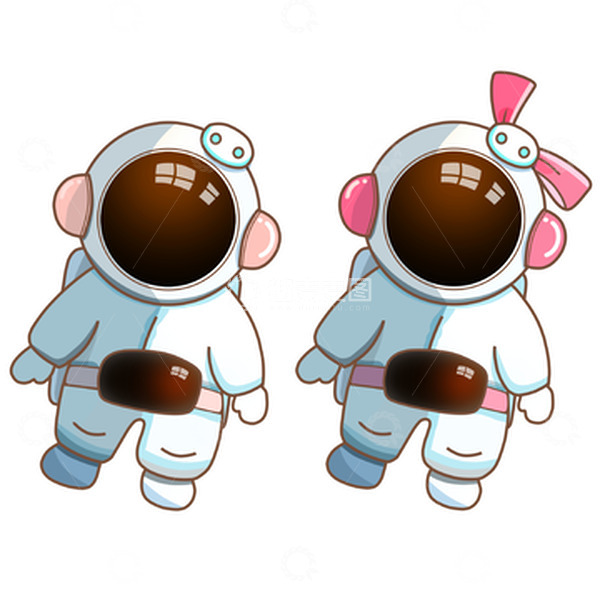 源文件下载【趣麦麦图】手绘太空人宇航员插画元素