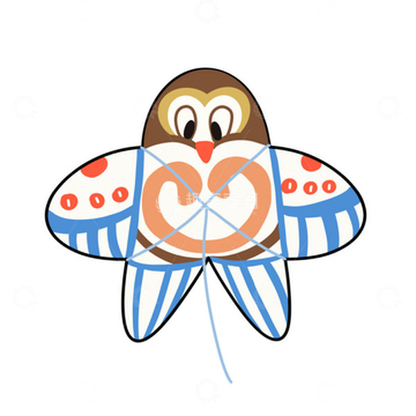 源文件下载【趣麦麦图】-春天小清新天空鸟郊游春游放风筝