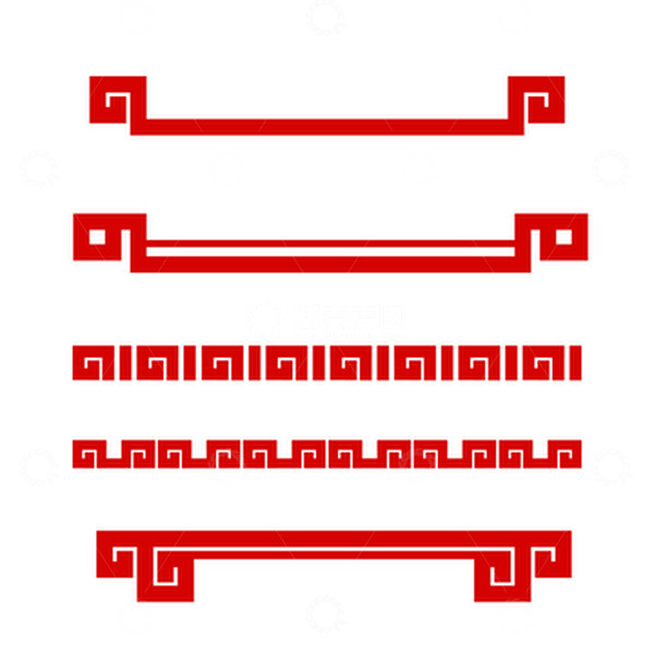 源文件下载【趣麦麦图】国潮中式边框线条元素