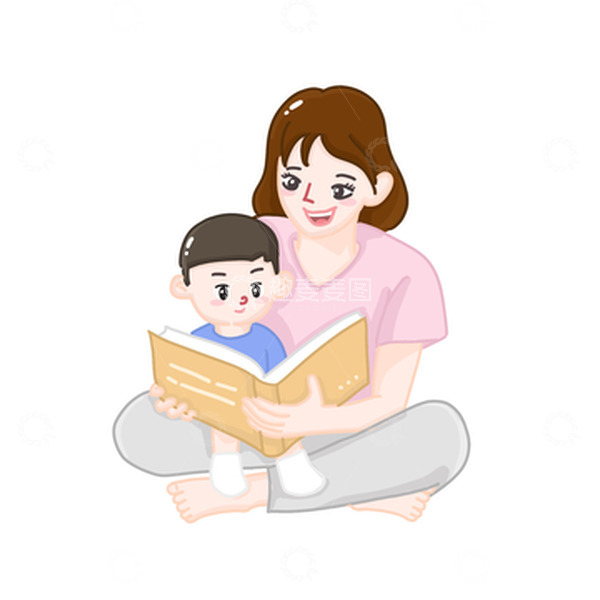 源文件下载【趣麦麦图】38妇女节妈妈孩子女王节女神节手绘人物