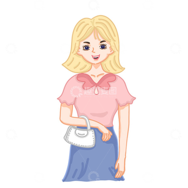 源文件下载【趣麦麦图】女神节女王节妇女节女性购物手绘人物38节