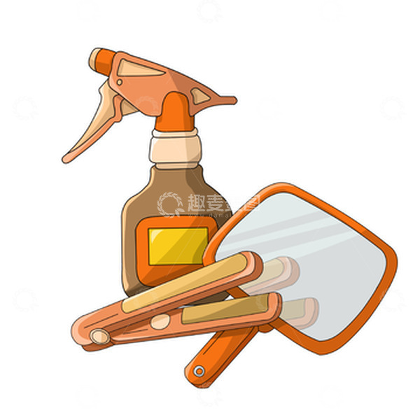 源文件下载【趣麦麦图】二月二理发直发剪发工具