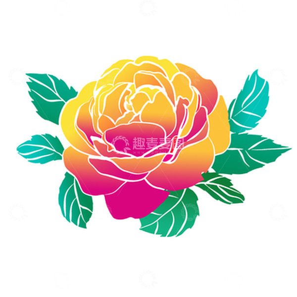 源文件下载【趣麦麦图】芙蓉花植物装饰元素