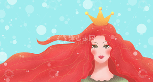 源文件下载【趣麦麦图】女神节红色小清新手绘美女背景