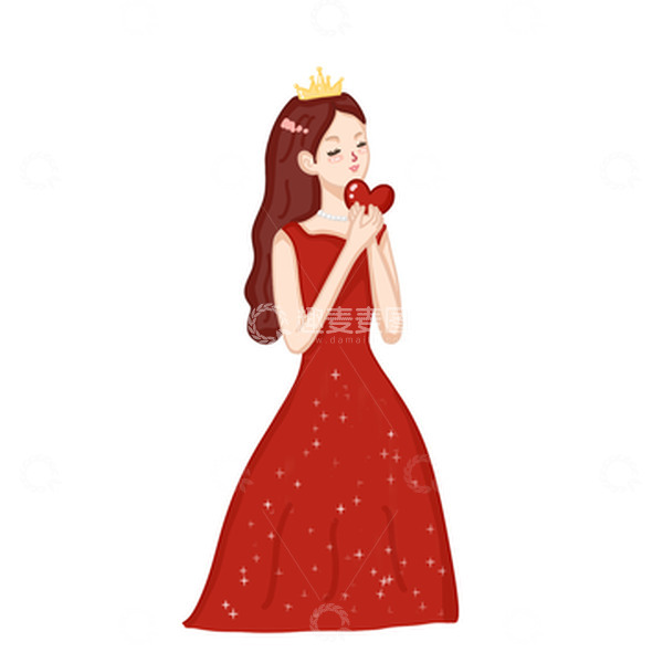 源文件下载【趣麦麦图】妇女节女王节女神节皇冠手绘人物女性购物