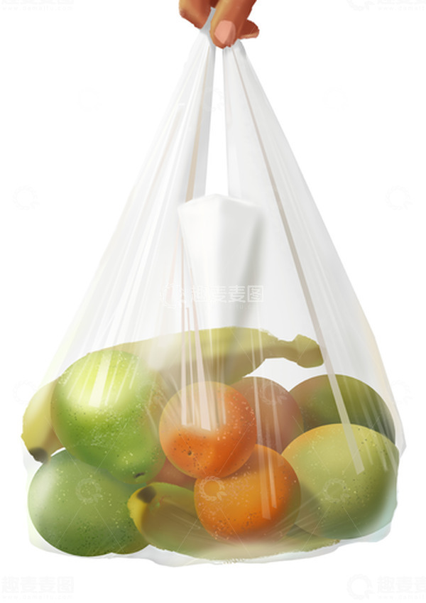 源文件下载【趣麦麦图】写实风插画香蕉橘子梨水果组合元素