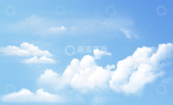 源文件下载【趣麦麦图】蓝天白云天空背景