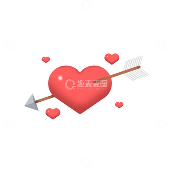 源文件下载【趣麦麦图】女神节一箭穿心元素