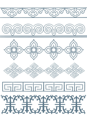 民族传统图案纹理蒙古族传统纹理元素