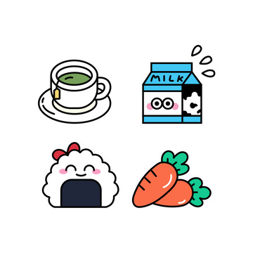 食物食品插画贴纸