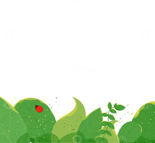 源文件下载【趣麦麦图】春天惊蛰绿色植物昆虫元素