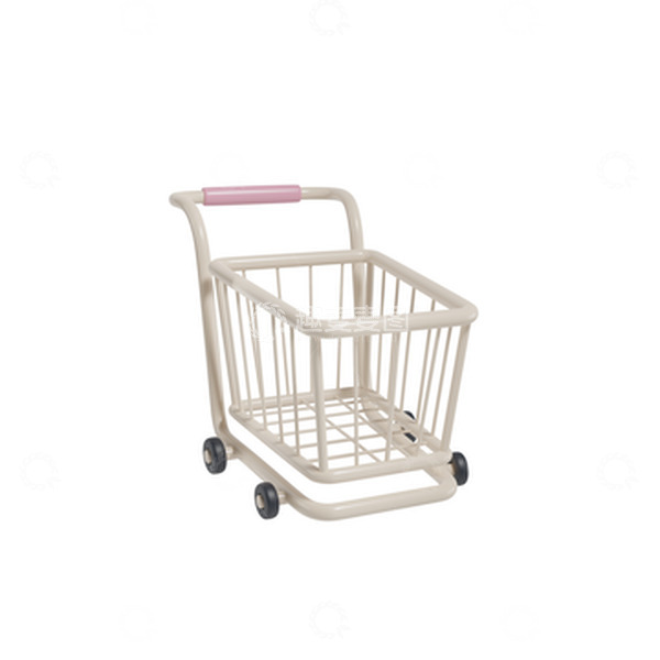 源文件下载【趣麦麦图】3D立体电商购物车免扣建模素材