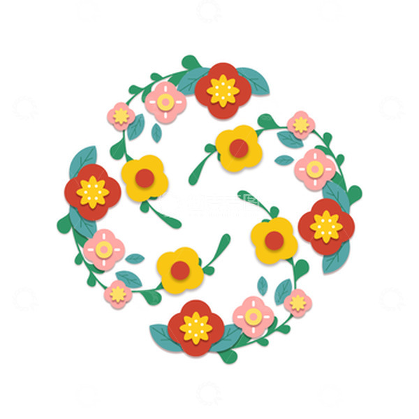 源文件下载【趣麦麦图】妇女节花朵元素