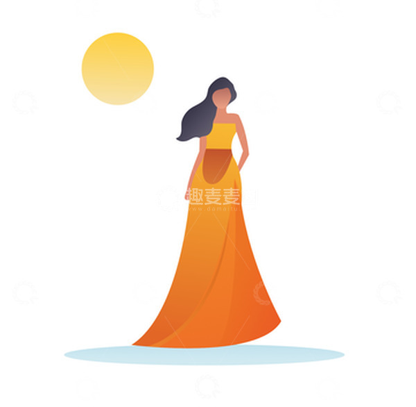 源文件下载【趣麦麦图】扁平手绘人物女人妇女节女王节女神节