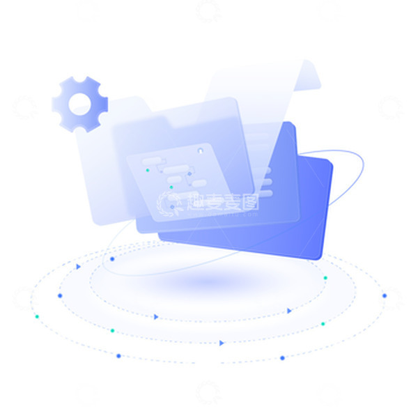 源文件下载【趣麦麦图】-科技立体项目管理流程统计办公2.5D插图